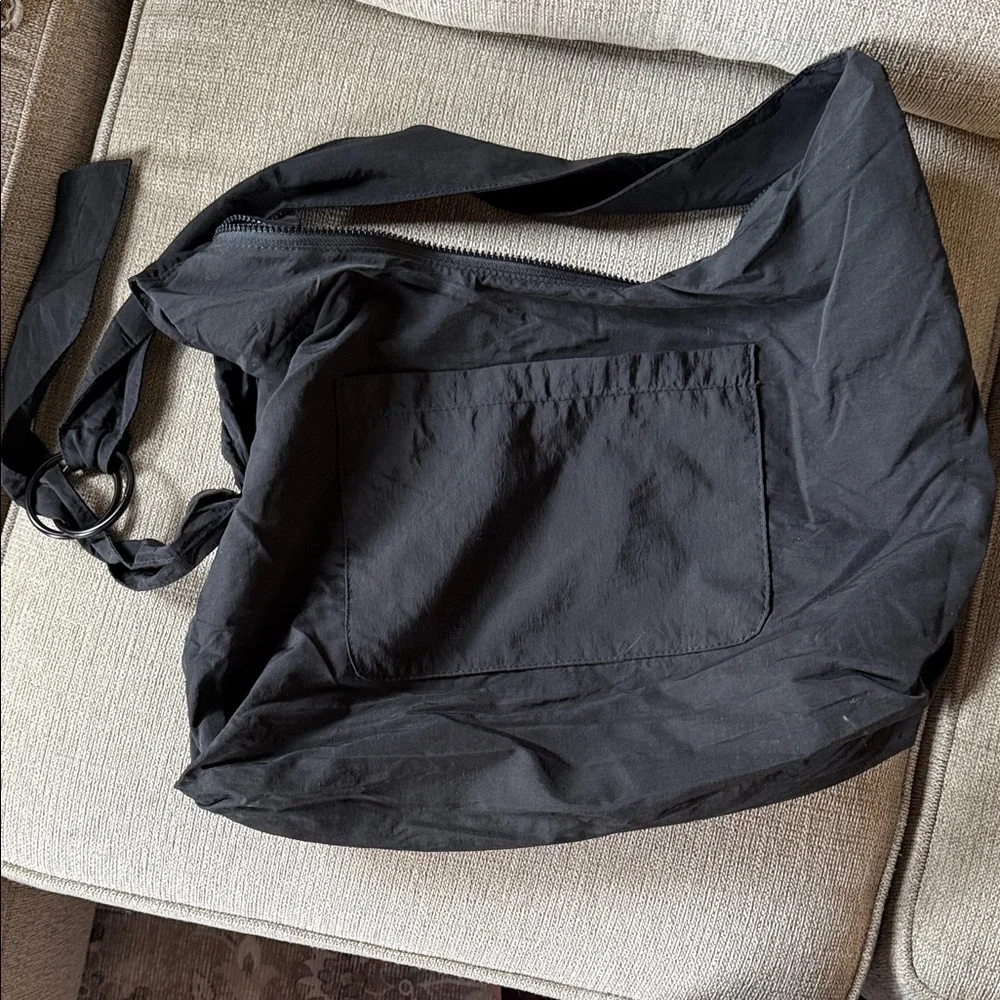 Black Large Slouchy Shoulder Bag - Picture 1 of 7